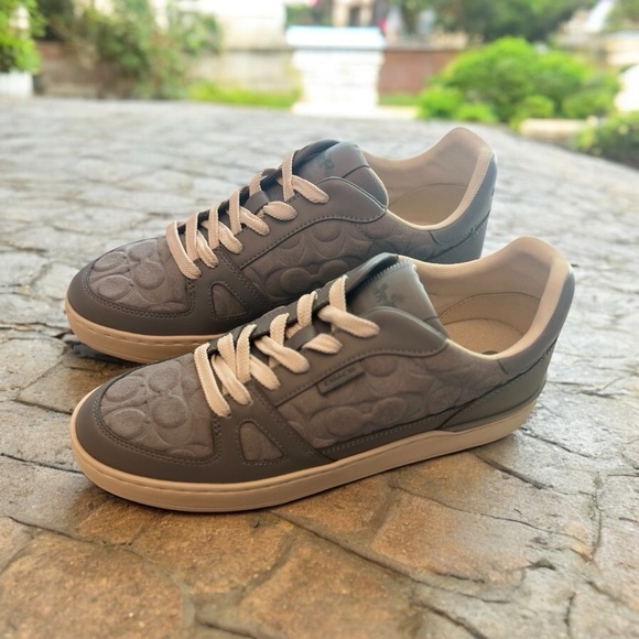 Coach Blue Suede Sneakers with Low-Top Design - Picture 6 of 11